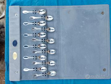 set 12 cucchiaini argento 800/1000
