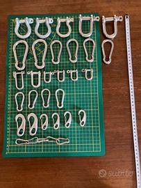 Per nautica grilli e moschettoni in acciaio inox