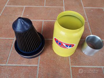 Filtro sportivo auto con effetto venturi