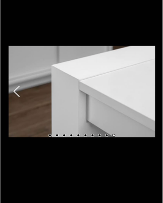 tavolo bianco allungabile con vetro trasparente