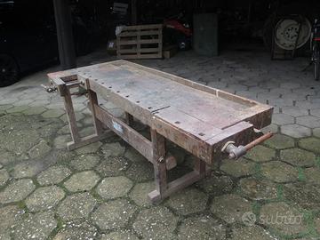 BANCO DA FALEGNAME TAVOLO ANTICO