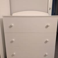 Cassettiera fasciatoio bianca Erbesi 