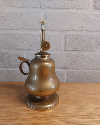 Lume ad Olio Francese d'epoca Gardon Mâcon Bronzo