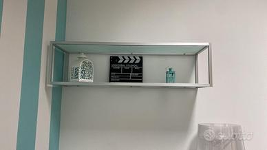 Mensole alluminio e vetro