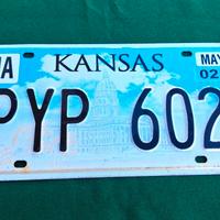 Targa auto  U.S. Stato Kansas del 2002 originale