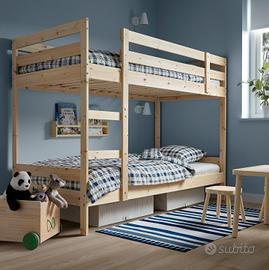 Letto a castello Mydal Ikea con materassi 