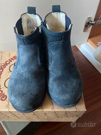 Stivaletti pelle blu taglia 24