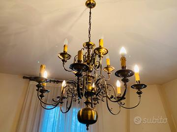 Lampadari classici ottone 15 candele