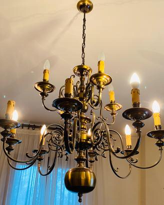 Lampadari classici ottone 15 candele