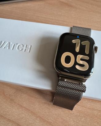 Apple watch 7 45 mm acciaio Lte oro