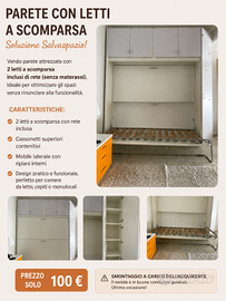 Parete con letti a scomparsa