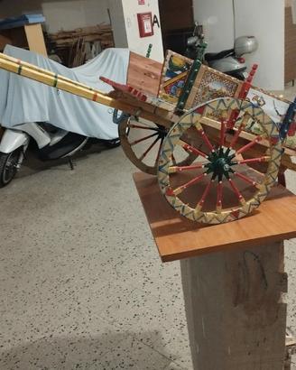 carretto Siciliano fatto a mano in legno 