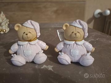 Set 2 salvadanai in ceramica orso