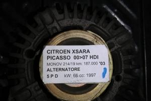 Alternatore CITROEN XSARA PICASSO 1997cc HDI 2003