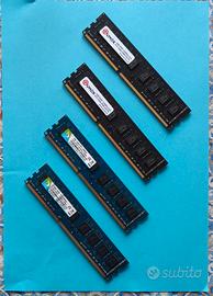 4 Banchi RAM DDR3 4GB (Totale 16GB)
