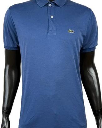 Lacoste Polo Uomo M 5 Blu T Shirt Slim Fit Cotone