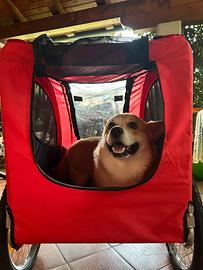 Carrellino rimorchio per cani / animali domestici