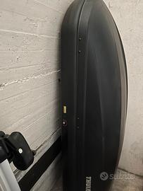 Baule Thule con barre portatutto e portabici