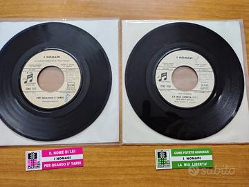 2 dischi vinile 45 giri dei Nomadi 