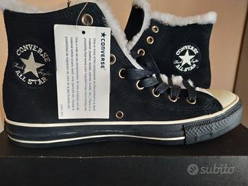 all star converse alte pelle camoscio n. 43 nuove