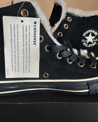 all star converse alte pelle camoscio n. 43 nuove