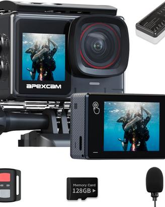 Apexcam X80pro Doppia Screen Action Cam 4K60FPS 8X