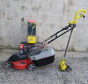 kit tagliaerba decespugliatore e rasaerba 220v