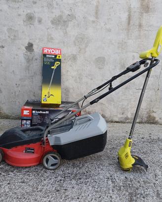 kit tagliaerba decespugliatore e rasaerba 220v