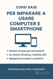 Corso per imparare ad usare computer e smartphone