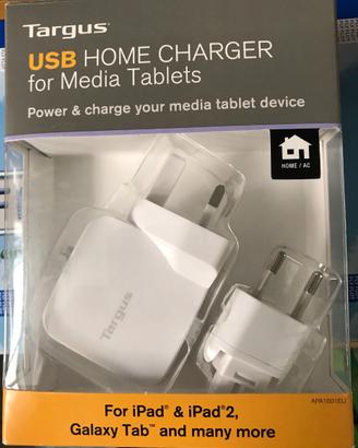 Alimentatore USB Targus 10W con prese estere nuovo