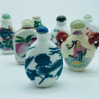 6 porta essenze in porcellana/ceramica cinesi