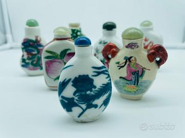 6 porta essenze in porcellana/ceramica cinesi