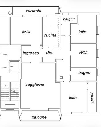 Appartamento san francesco quattro camere 1400