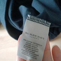 maglietta burberry nera maniche semi-lunghe