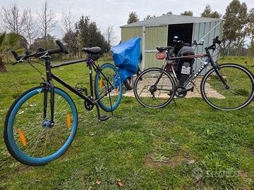 Biciclette nuove mountain bike e scatto fisso