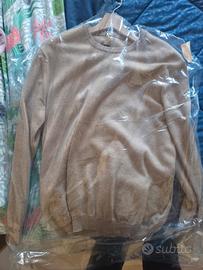 maglione cashmere beige