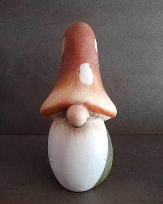 Gnomo Fungo salvadanaio in ceramica