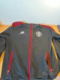 Felpa Adidas Manchester United con Zip e Cappuccio