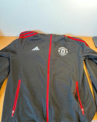 Felpa Adidas Manchester United con Zip e Cappuccio