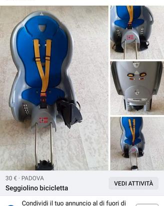 Seggiolino bici 