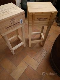 sgabelli in legno 