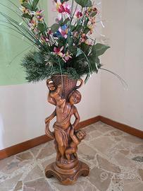 Portavaso Vintage a Colonna con Putti