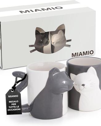 SET 2 TAZZE GATTO IN CERAMICA - 350 ml