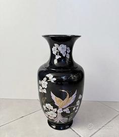 Vaso giapponese vintage dipinto a mano
