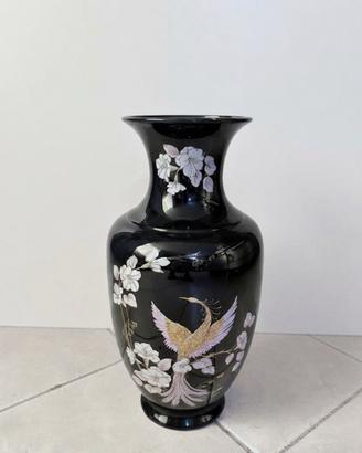 Vaso giapponese vintage dipinto a mano