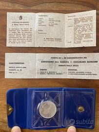 500 LIRE D’ARGENTO Guglielmo Marconi 1974