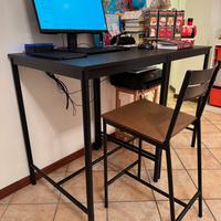 Tavolo Alto 70x70cm Per Cucina-Bar-Bistrot