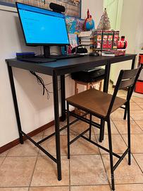 Tavolo Alto 70x70cm Per Cucina-Bar-Bistrot