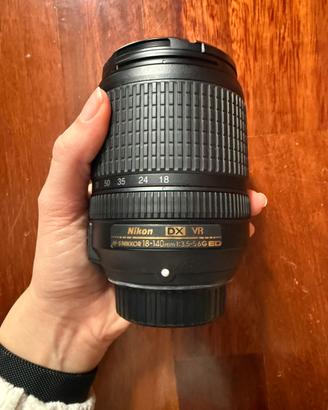Obiettivo Nikon 18-140 + lenti Neewer