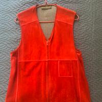 Gilet in pelle rosso